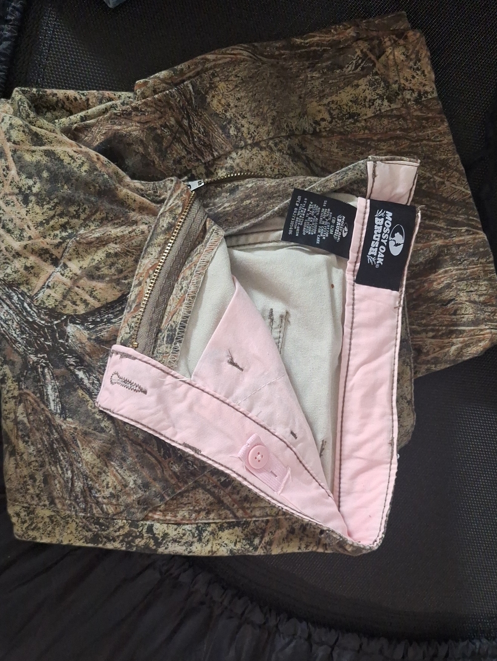 Mossy Oak Women's Camouflage Pants with Pink Waistband